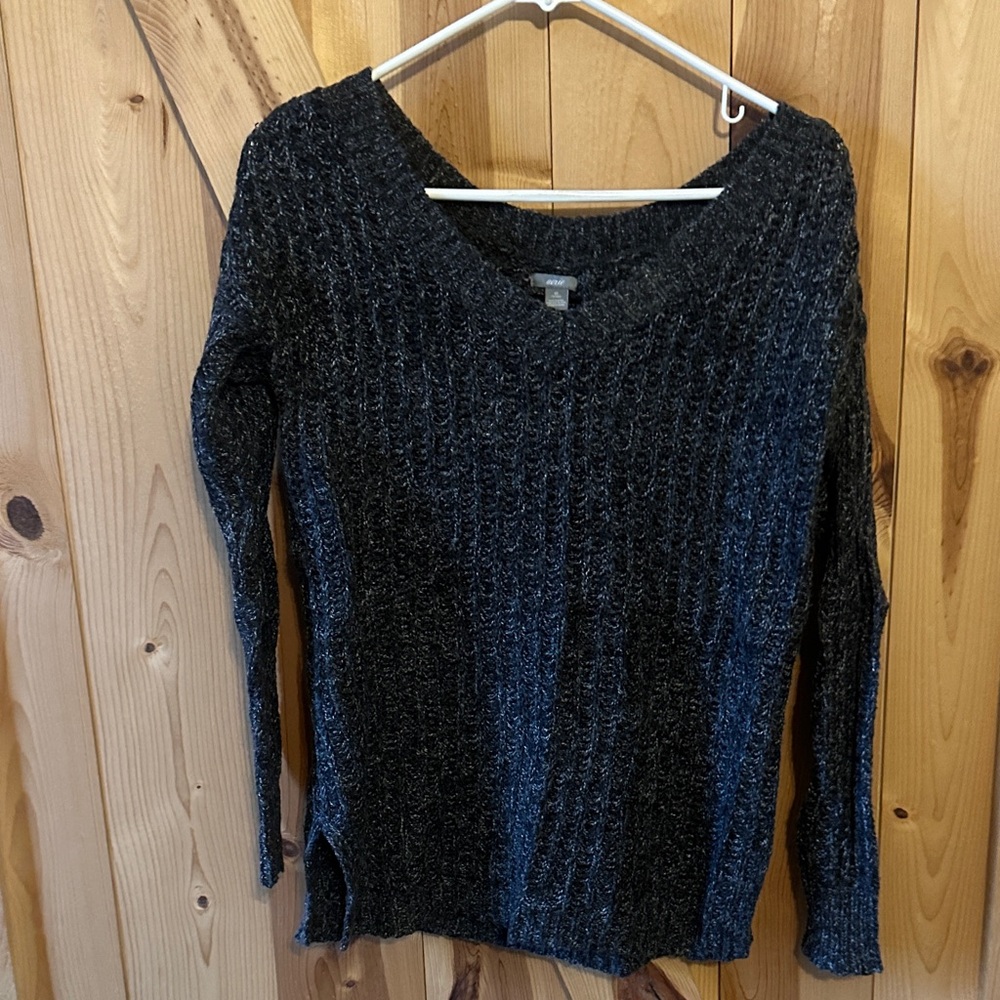 American Eagle Outfitters Black V-Neck Sweater